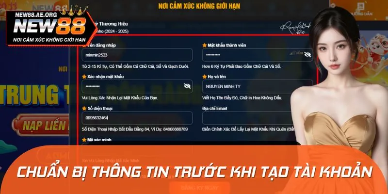 Vài thông tin cần chuẩn bị trước khi tạo tài khoản