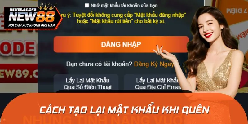 Cách đặt lại mật khẩu nếu quên