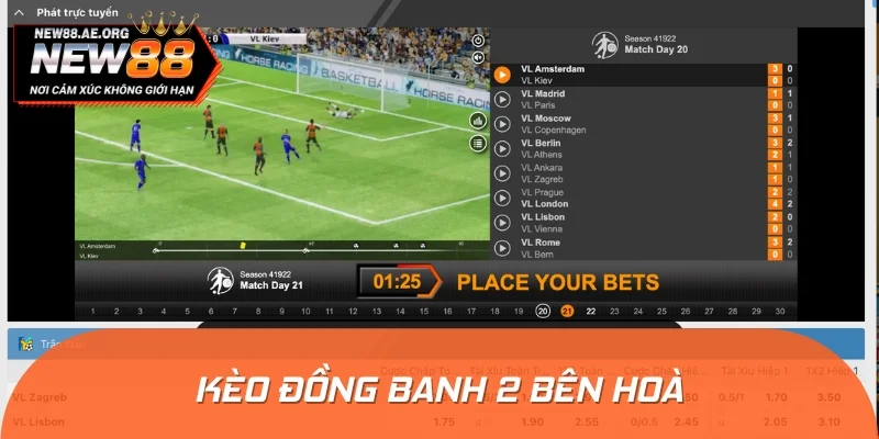 Cách nhận diện kèo hoà chính xác