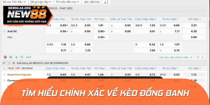 Giải nghĩa đúng về kèo đồng banh