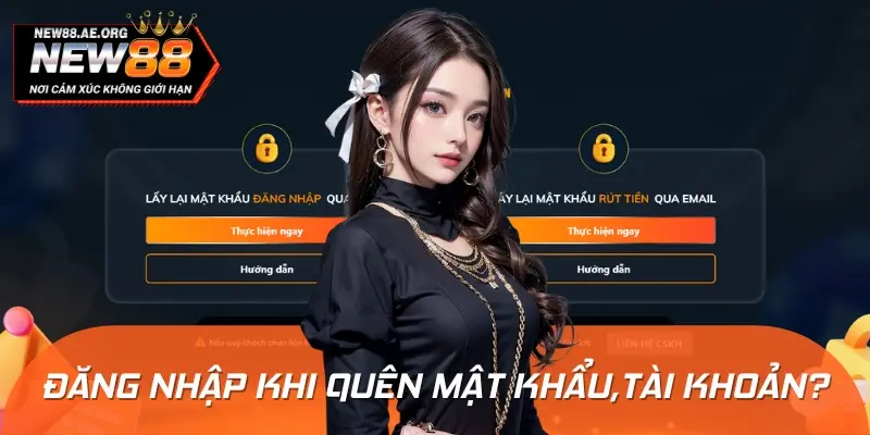 Cách đăng nhập hồ sơ cược tại NEW88 khi quên mật khẩu, tên tài khoản